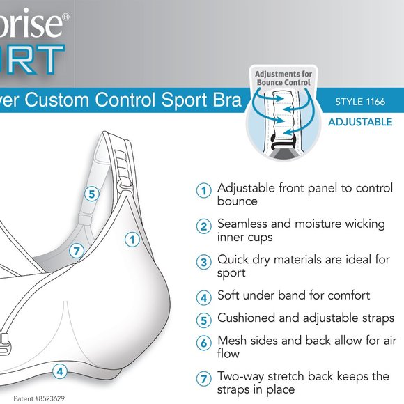 Set of 3! 38B Glamorise SPORT Bra (CUSTOM CONTROL) HIGH IMPACT ORANGE NEW - Picture 11 of 13